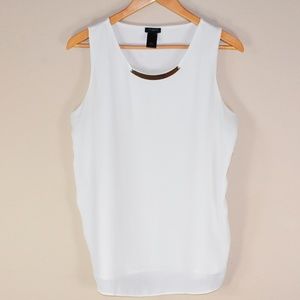 WHITE SLEEVELESS BLOUSE | MEDIUM